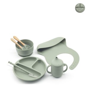 ScandiBite™ Silicone Dinner Set with Children's Eating Bib | Special Edition